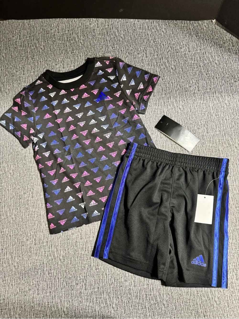 Adidas Logo T-Shirt and Shorts Set